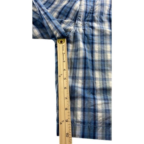 Dockers Men's Blue Plaid Cargo Shorts‎ Size 34 100% Cotton - Picture 5 of 5